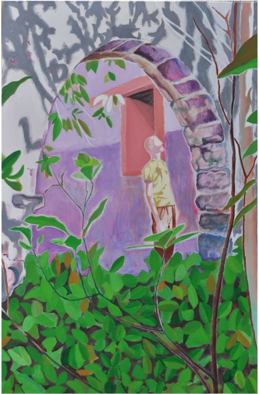 Edu in Malaga, acrylic on canvas