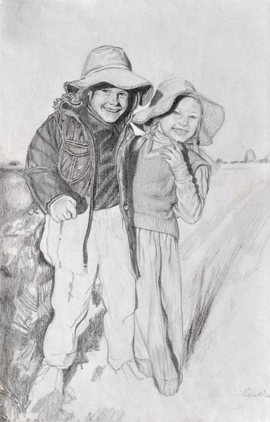 Australia, pencil on paper