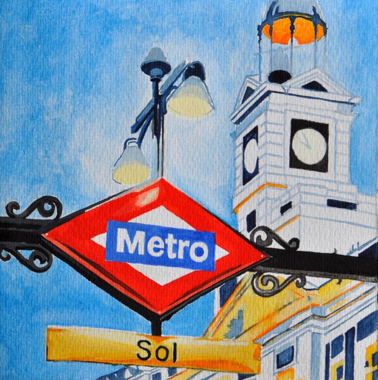 Metro Sol, acrylic on canvas